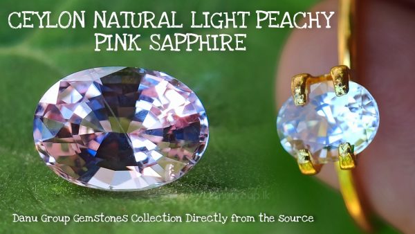 Ceylon Natural Light Peachy Pink Sapphire Danu Group collection