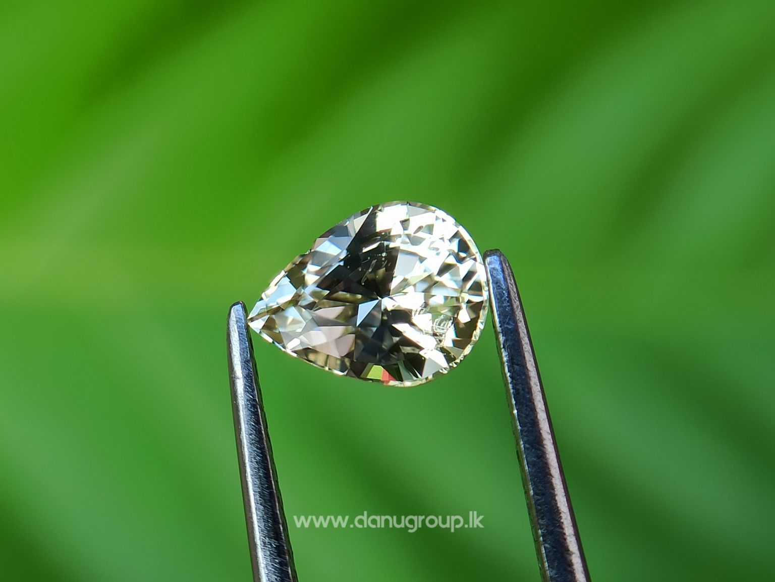 Ceylon Natural Yellow Sapphire pear shape Unheated Pukraj from Danu Group - danugroup.lk