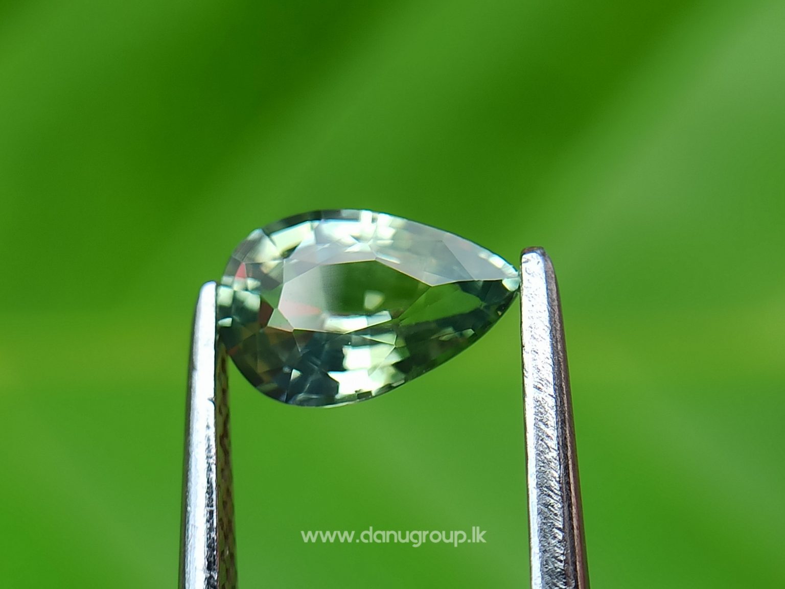 Natural Fine Quality Green Sapphire Pear shape Gem from Danu Group - danugroup.lk