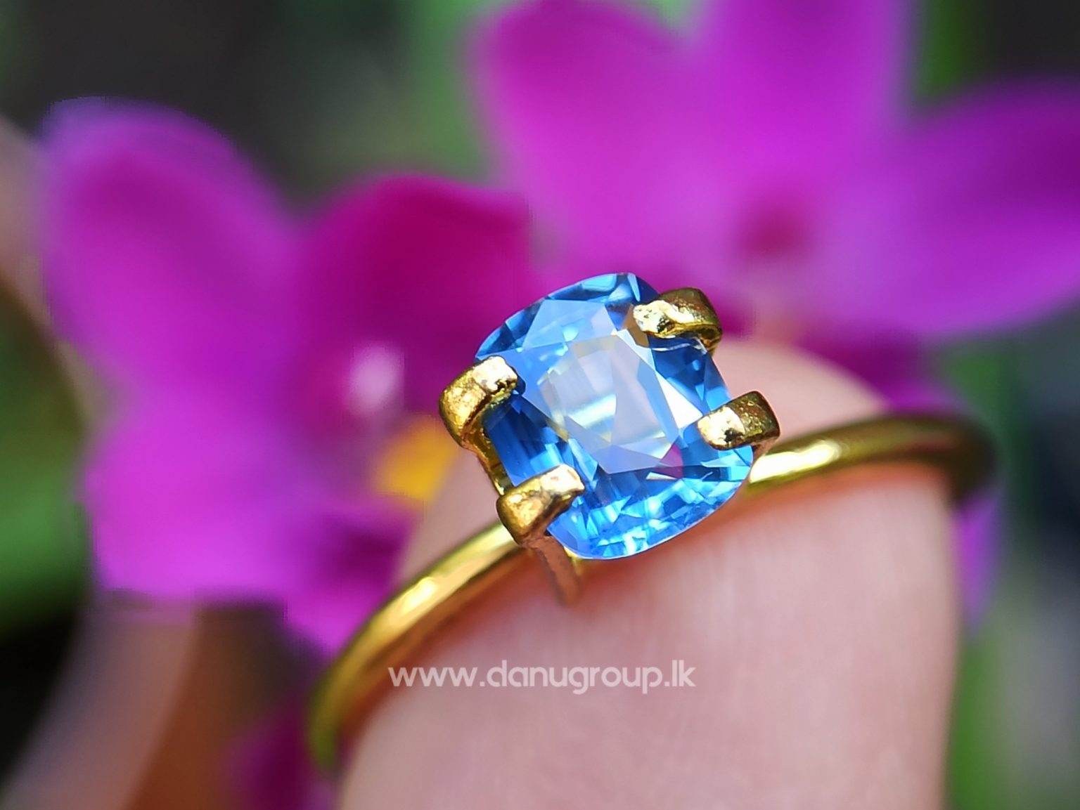 Ceylon Blue Sapphire Cushion Shape - Danu Group Gemstones