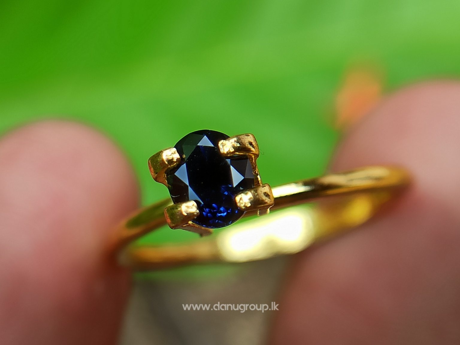 Ceylon Peacock Blue Sapphire Oval shape gem from Danu Group Gemstones -- danugroup.lk
