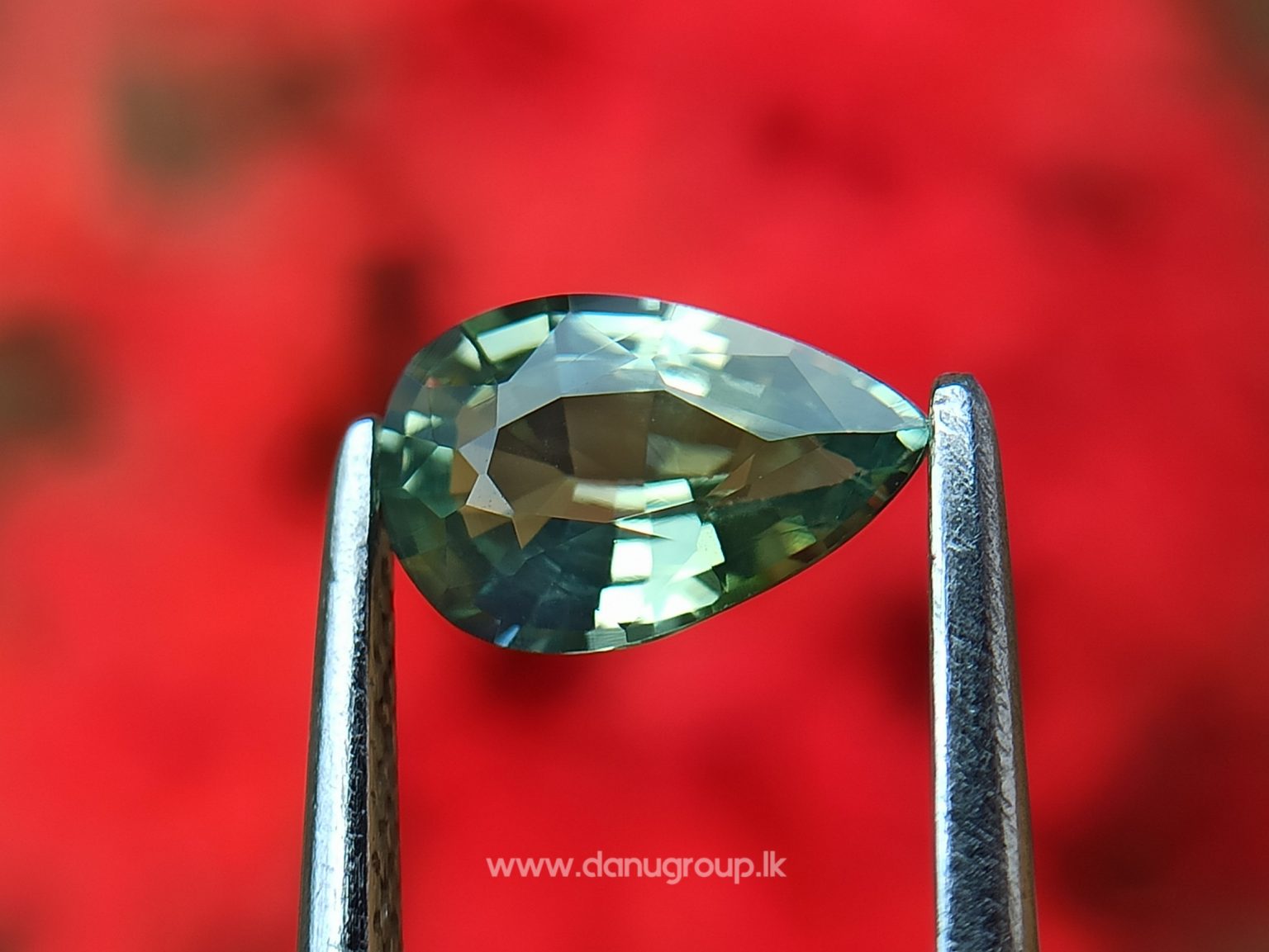 Natural Fine Quality Green Sapphire Pear shape Gem from Danu Group - danugroup.lk