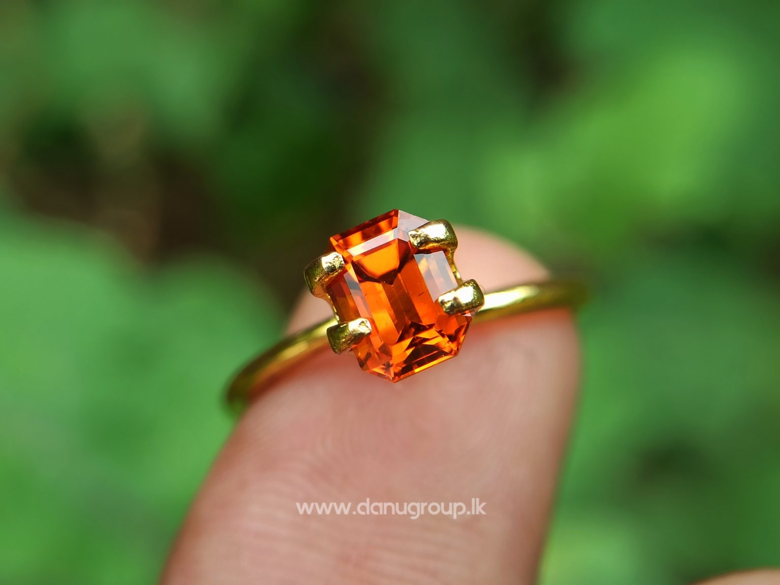 Best Quality Natural Spessartite Garnet Emerald Cut Danu Group Gemstones -- danugroup.lk