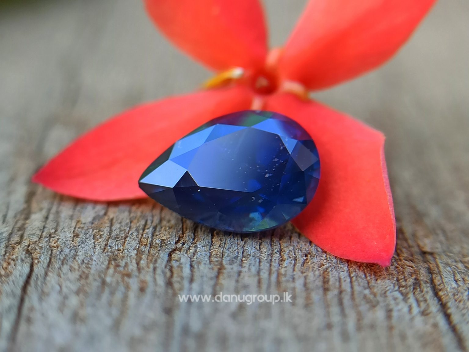 Ceylon Vivid Royal Blue Sapphire Drop Pear Shape Danu Group Gemstones - danugroup.lk