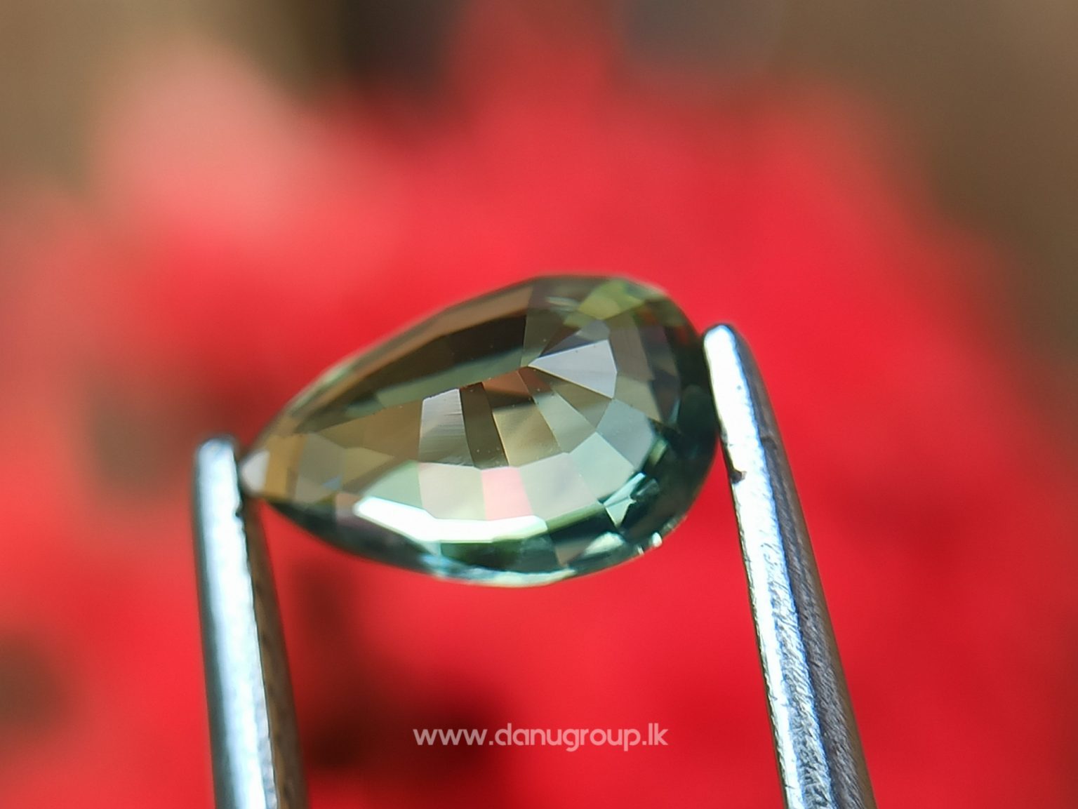 Natural Fine Quality Green Sapphire Pear shape Gem from Danu Group - danugroup.lk