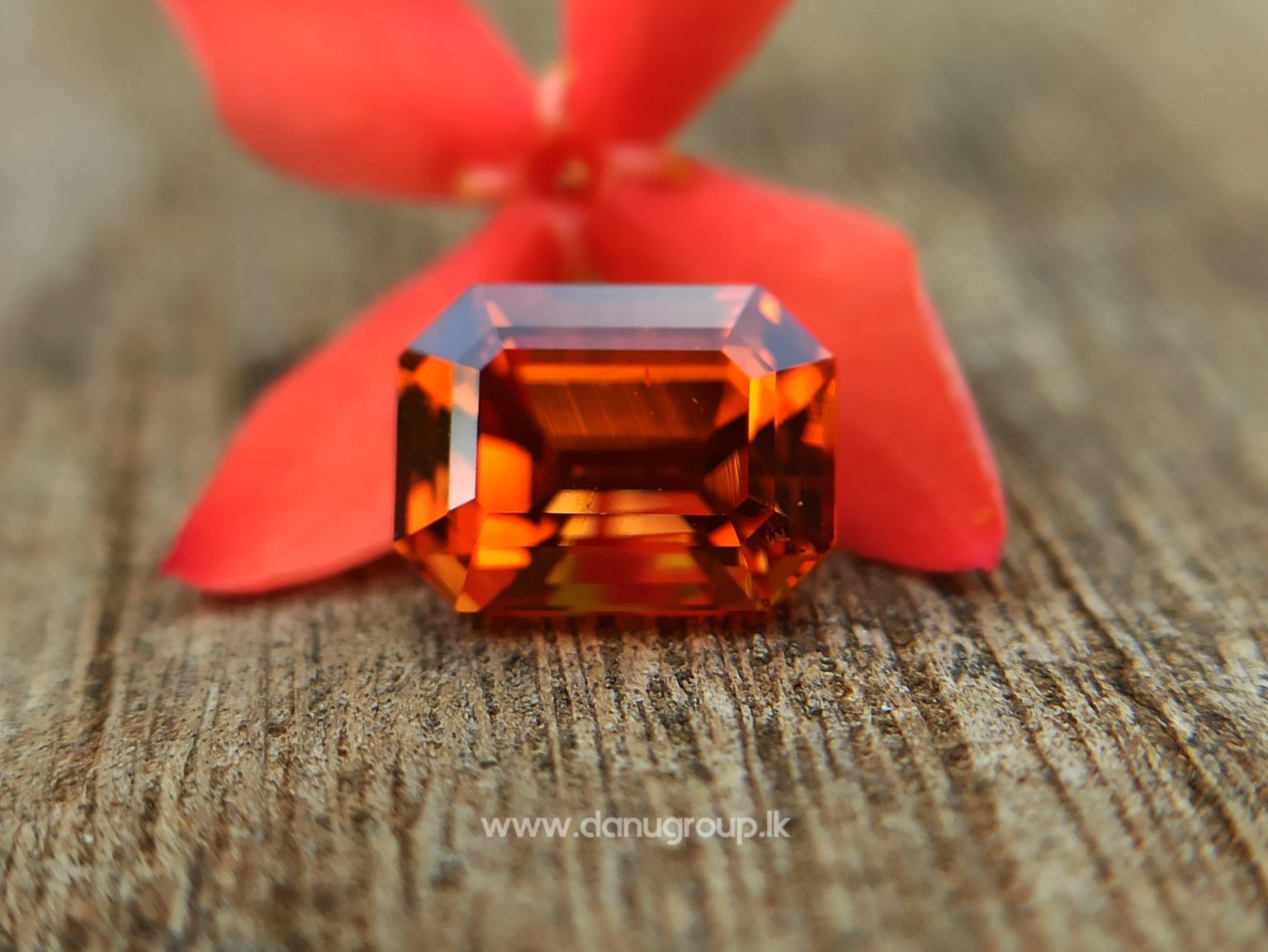 Best Quality Natural Spessartite Garnet Emerald Cut Danu Group Gemstones -- danugroup.lk