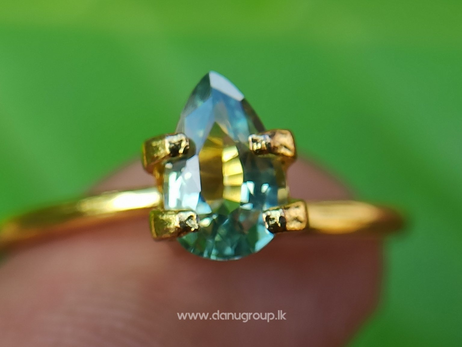 Natural Fine Quality Green Sapphire Pear shape Gem from Danu Group - danugroup.lk