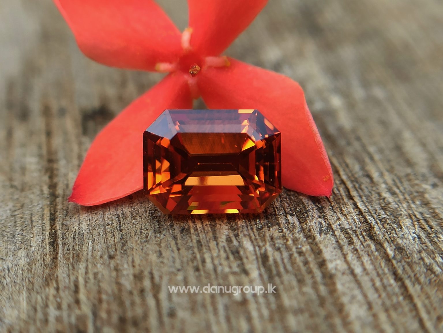 Best Quality Natural Spessartite Garnet Emerald Cut Danu Group Gemstones -- danugroup.lk