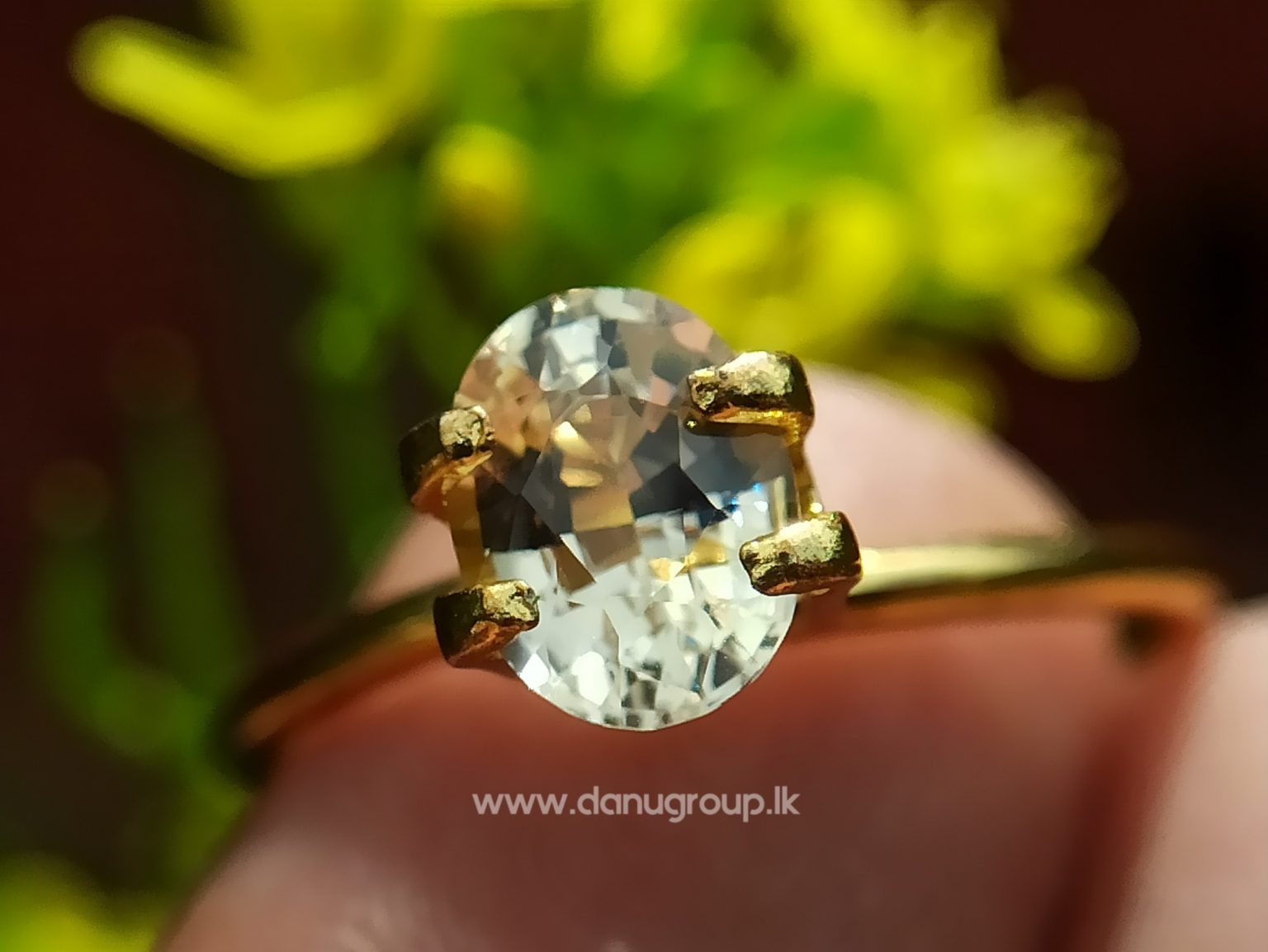 Ceylon Natural Light Yellow Sapphire Oval Shape best quality gem from Danu Group - danugroup.lk