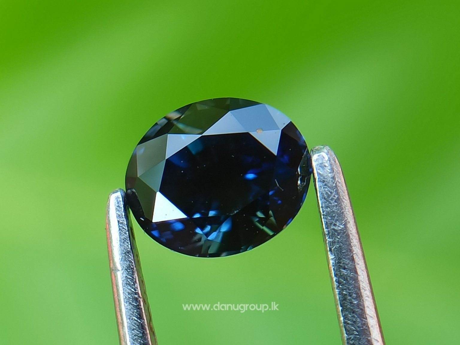 Ceylon Peacock Blue Sapphire Oval shape gem from Danu Group Gemstones -- danugroup.lk