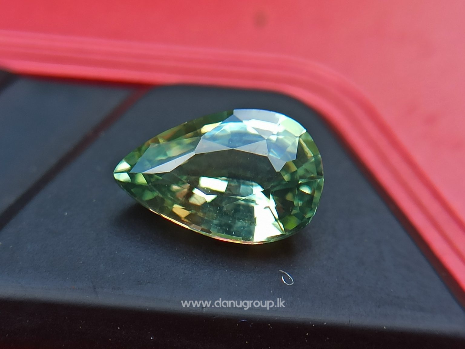 Natural Fine Quality Green Sapphire Pear shape Gem from Danu Group - danugroup.lk