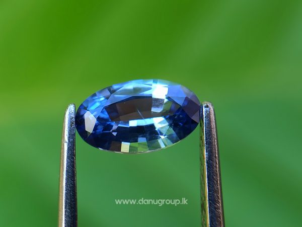 Ceylon Natural Cornflower Blue Sapphire Long Oval shape gem from Danu Group - danugroup.lk