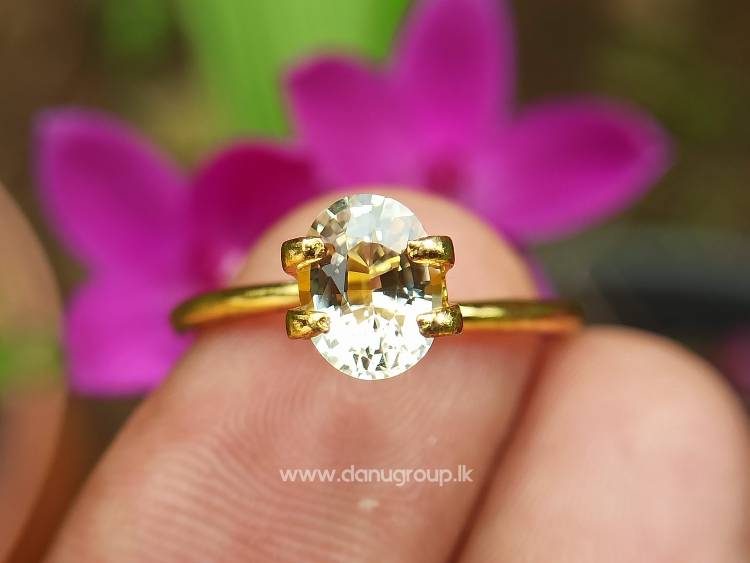Ceylon Natural Light Yellow Sapphire Oval Shape best quality gem from Danu Group - danugroup.lk