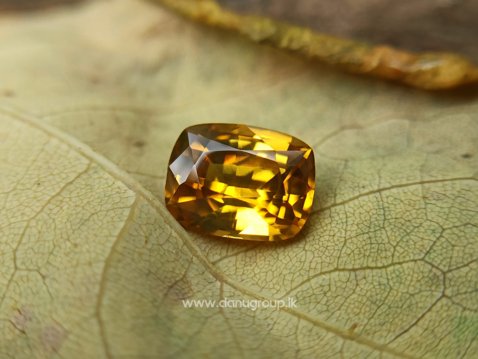 Ceylon Natural Yellow Zircon Melychrysos from Danu Group Gemstones Collections