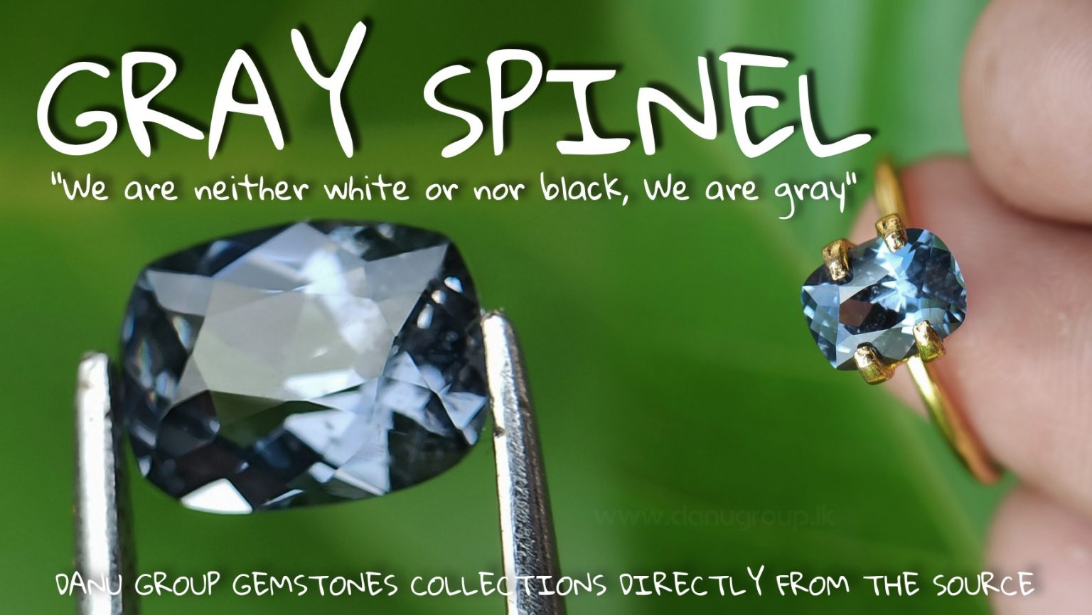 Natural Gray Spinel danu group Gemstones Cushion Shape - danugroup.lk