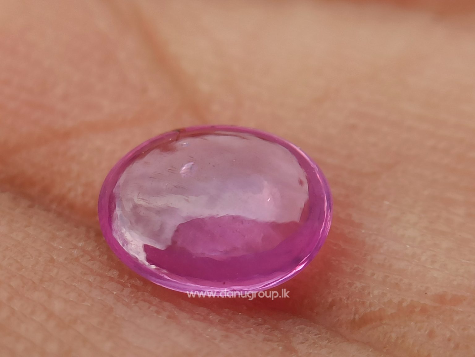 Ceylon Natural Pink Sapphire Oval Cabochon Stone from Danu Group