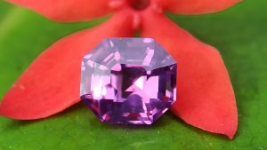 Intense Pink-Fuschia Colored SapphireCeylon Natural Pinkish Purple Sapphire Danu Group fine quality purple sapphire Octagon
