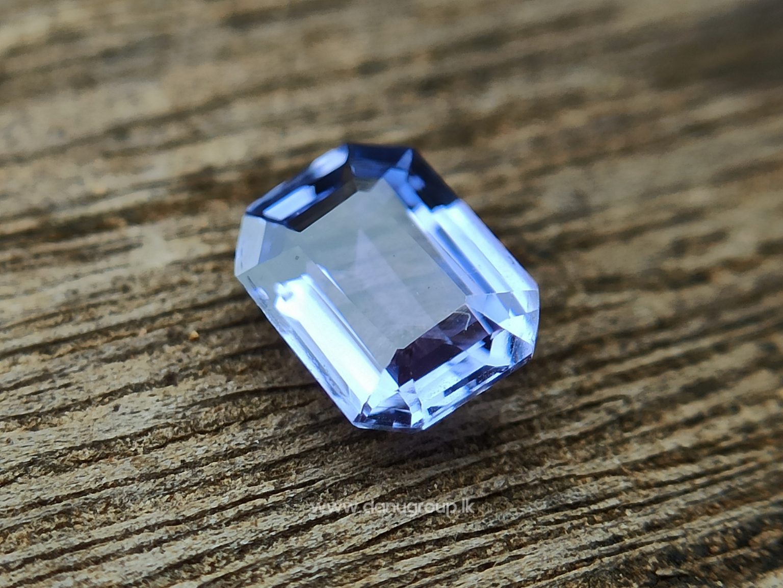 Ceylon Natural Violet Sapphire Loup Clean Octagon shape Stone from Danu Group