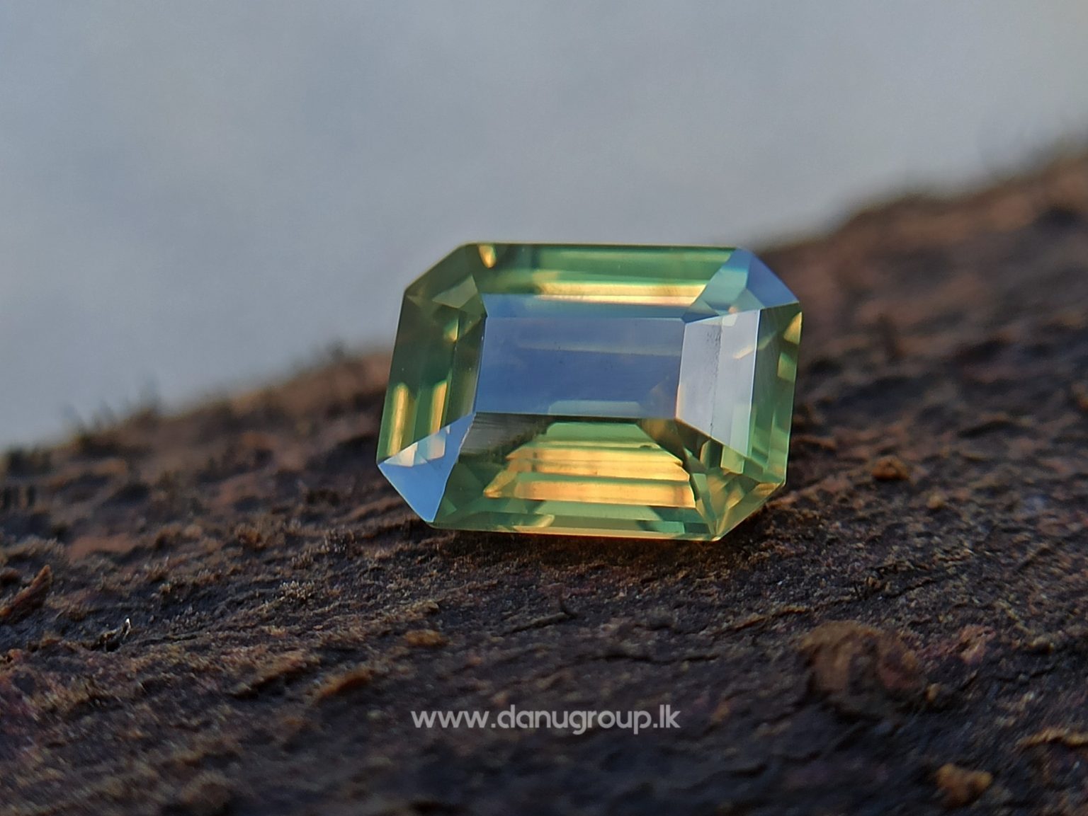 Ceylon Natural Chrysoberyl - Fine Quality Yellowish Green Chrysoberyl Emerald Cut gem from Danu Group