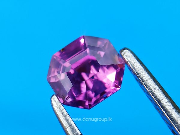 Intense Pink-Fuschia Colored SapphireCeylon Natural Pinkish Purple Sapphire Danu Group fine quality purple sapphire Octagon