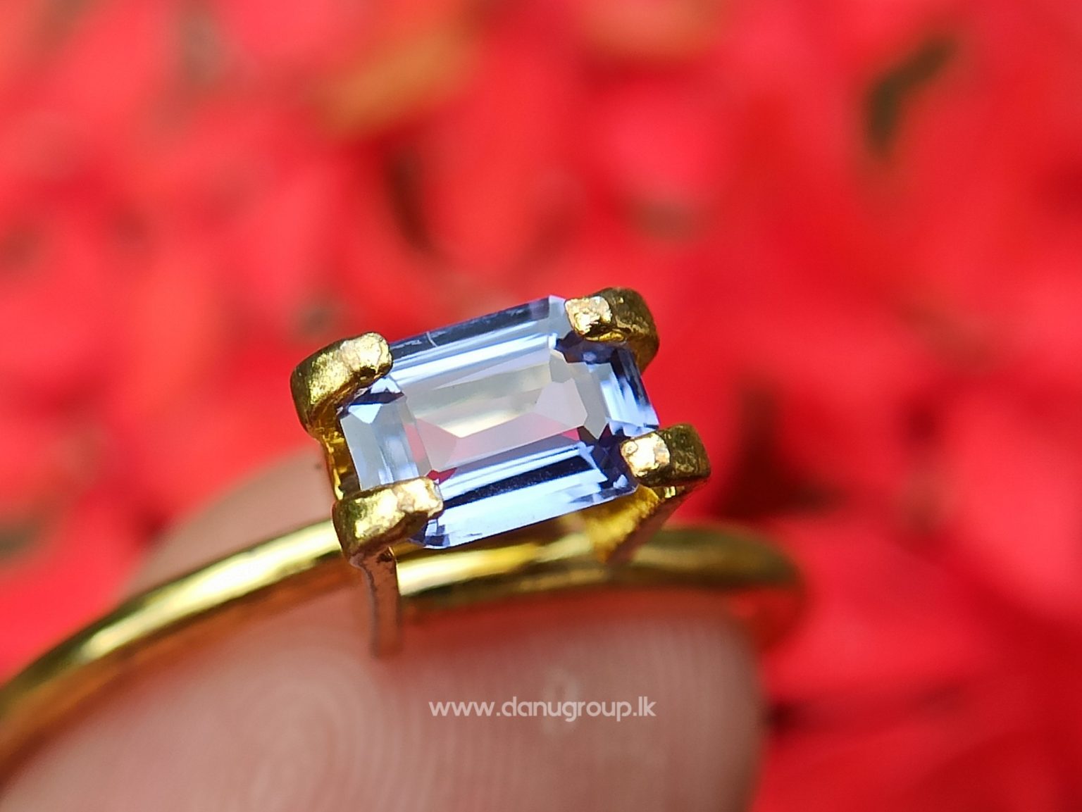 Ceylon Natural Violet Sapphire Loup Clean Octagon shape Stone from Danu Group