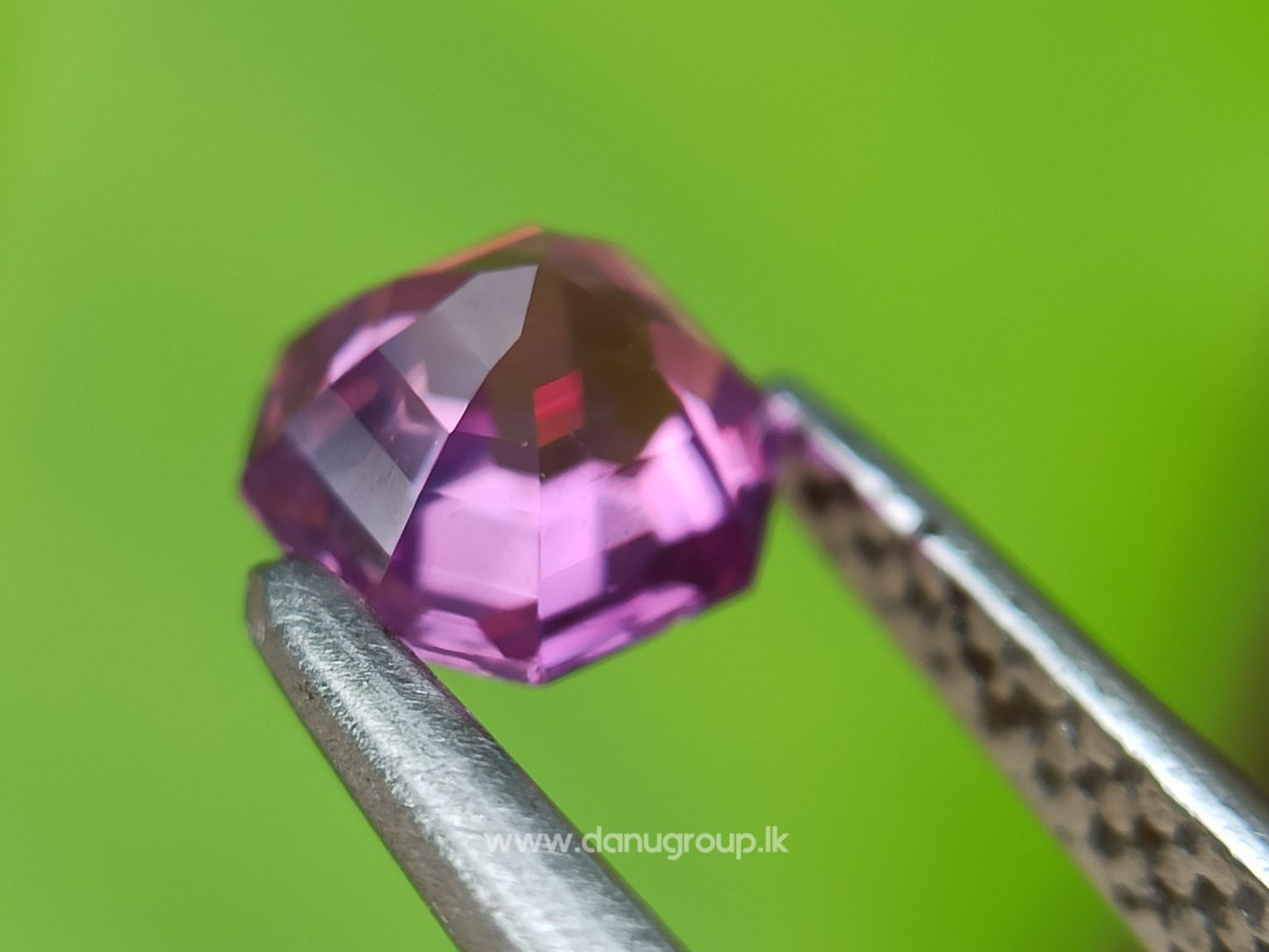 Intense Pink-Fuschia Colored SapphireCeylon Natural Pinkish Purple Sapphire Danu Group fine quality purple sapphire Octagon