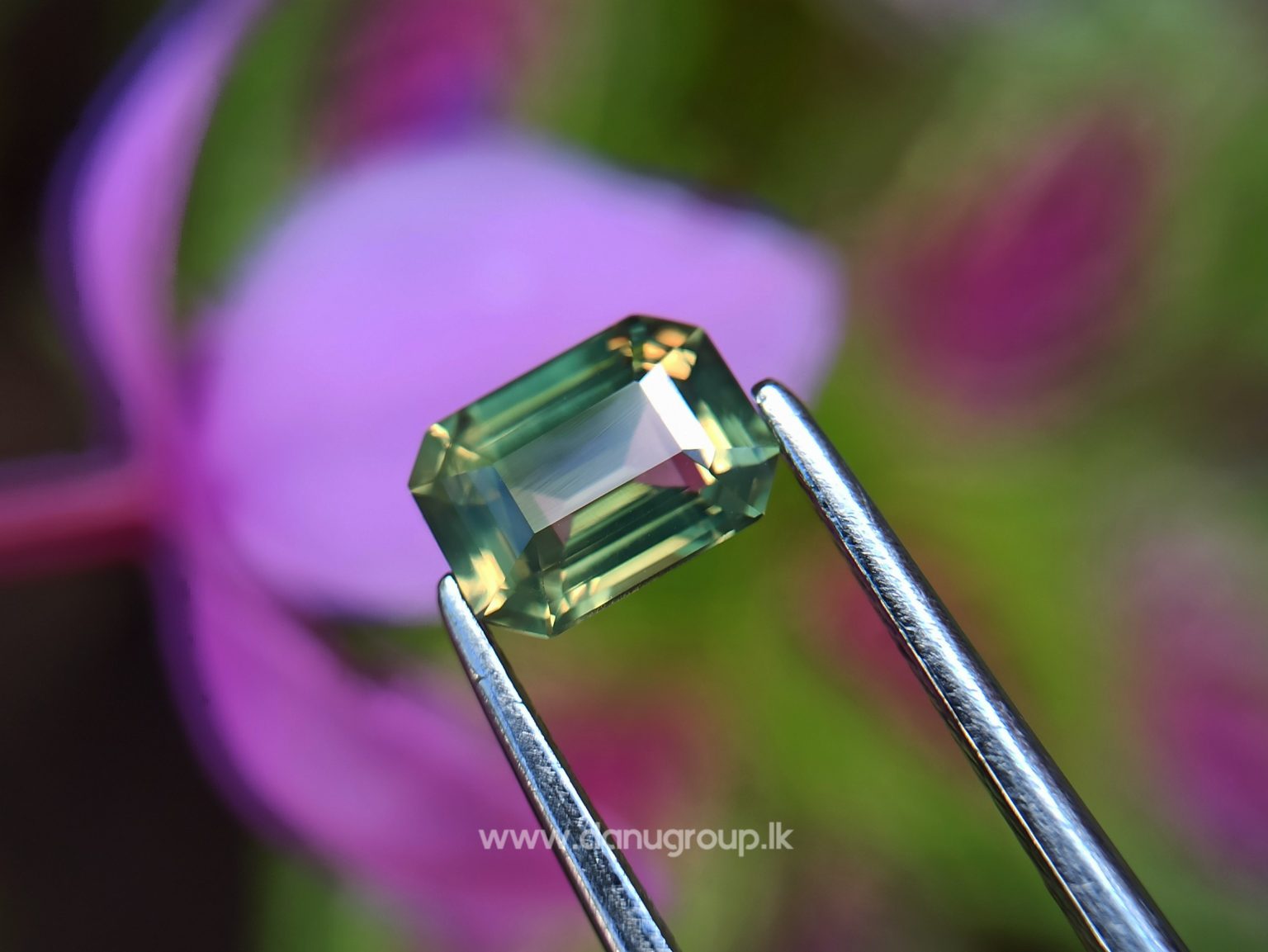 Ceylon Natural Chrysoberyl - Fine Quality Yellowish Green Chrysoberyl Emerald Cut gem from Danu Group