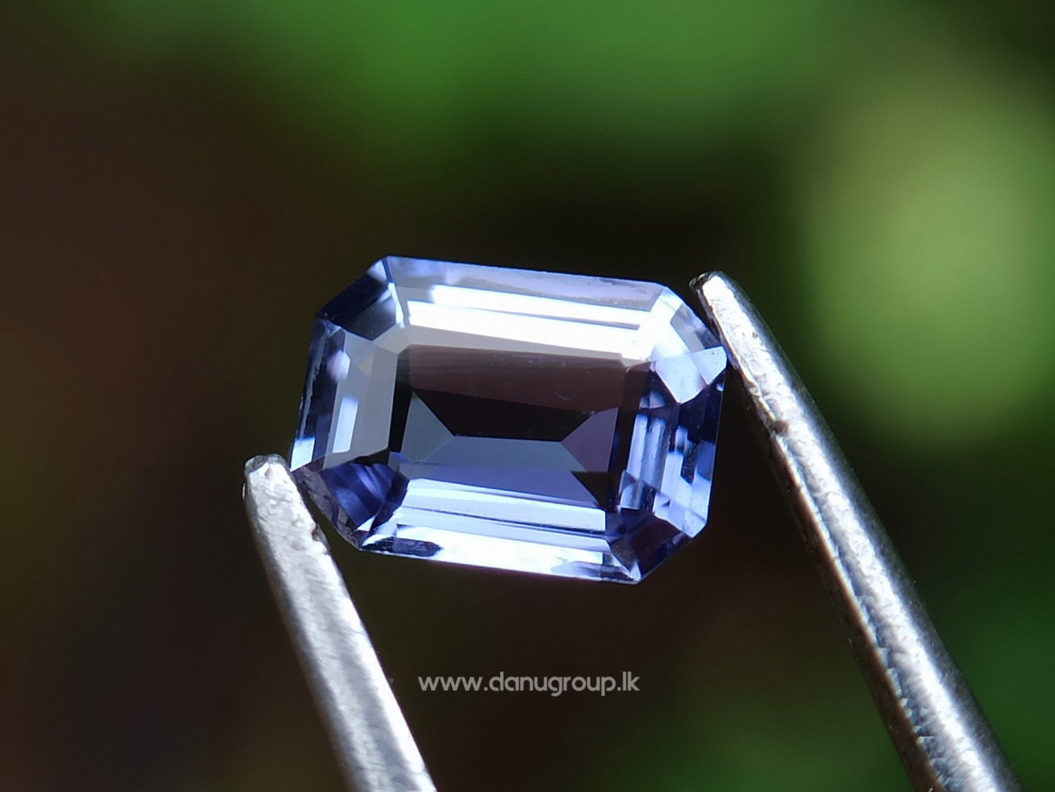 Ceylon Natural Violet Sapphire Loup Clean Octagon shape Stone from Danu Group