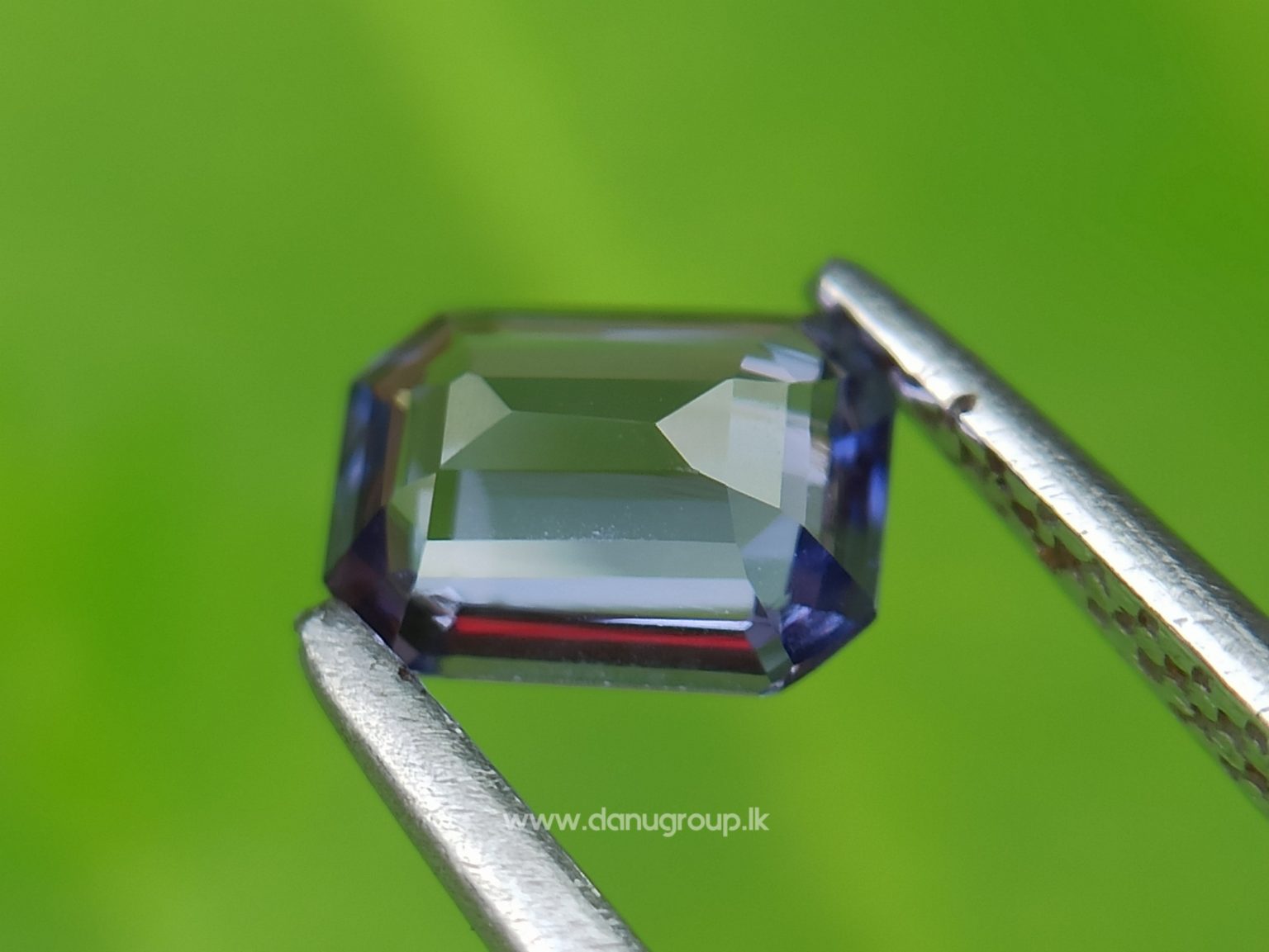 Ceylon Natural Violet Sapphire Loup Clean Octagon shape Stone from Danu Group