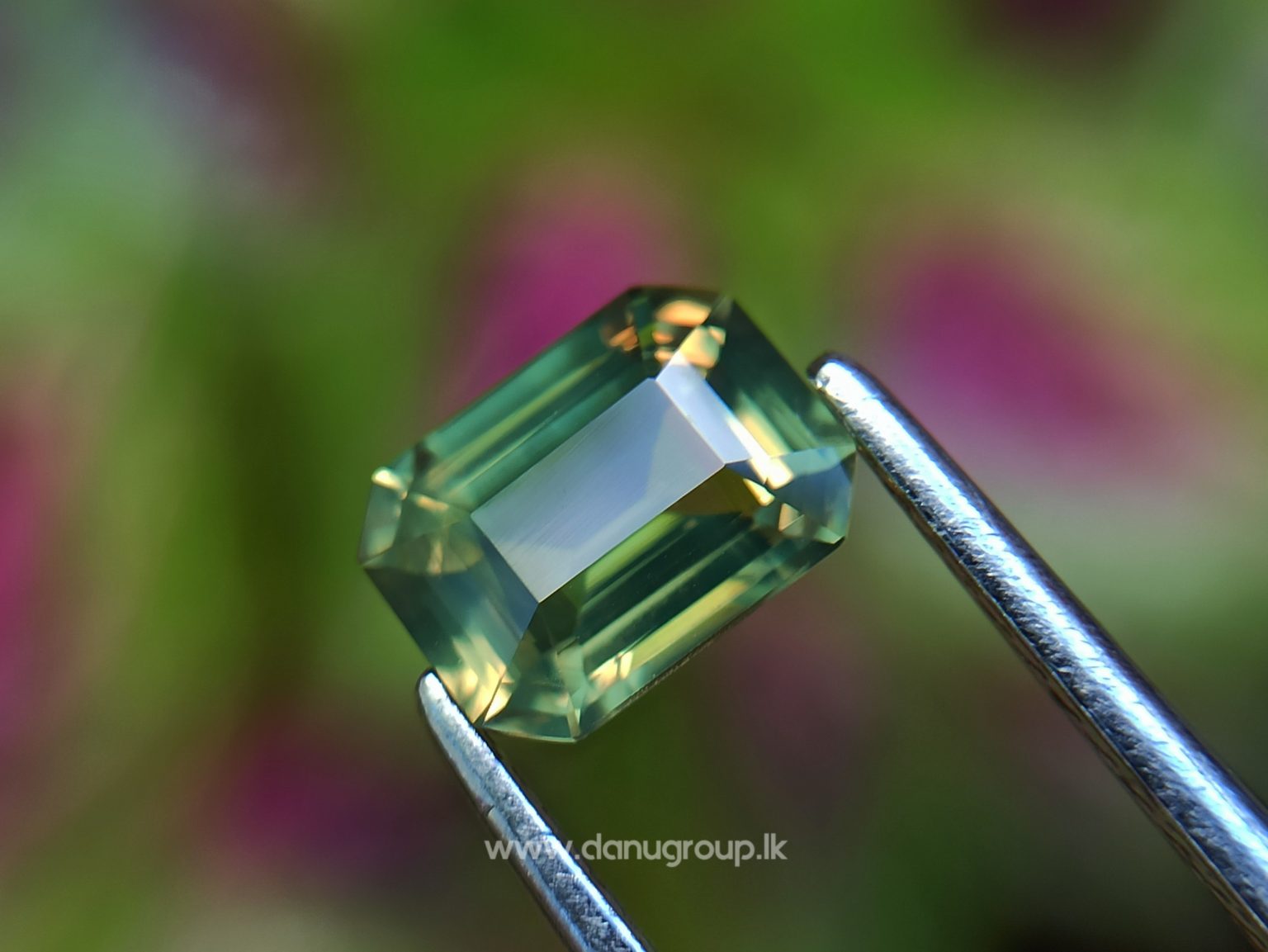 Ceylon Natural Chrysoberyl - Fine Quality Yellowish Green Chrysoberyl Emerald Cut gem from Danu Group