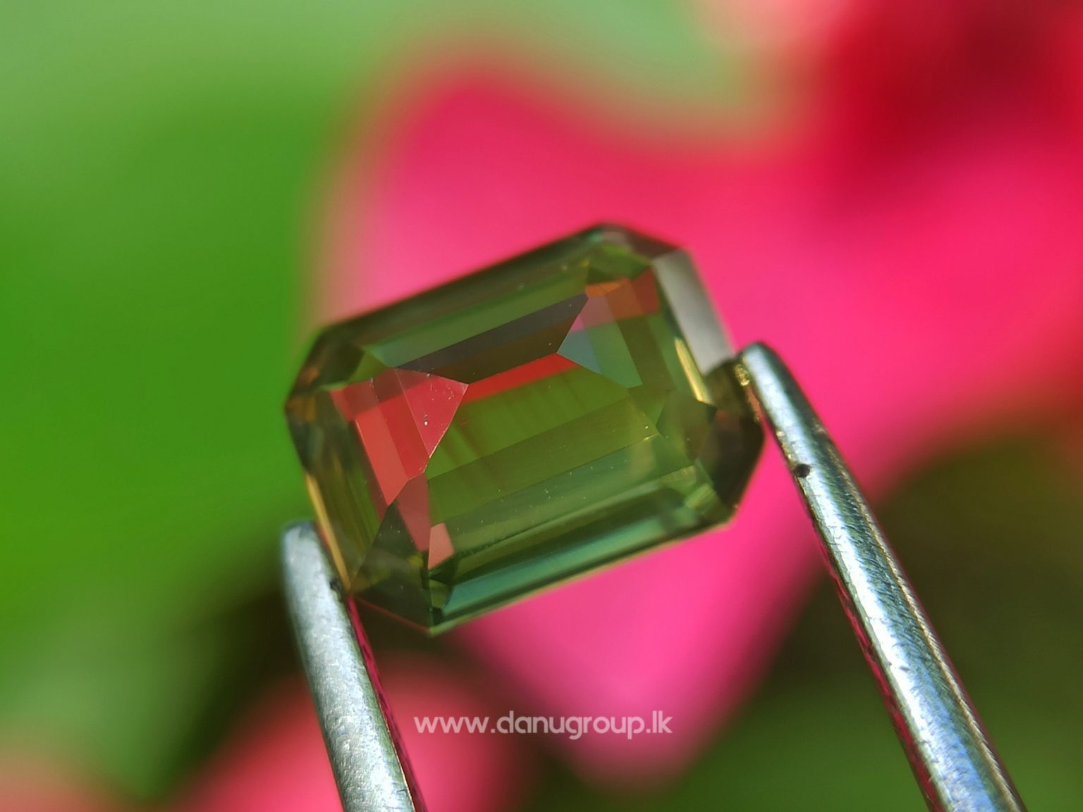Ceylon Natural Chrysoberyl - Fine Quality Yellowish Green Chrysoberyl Emerald Cut gem from Danu Group