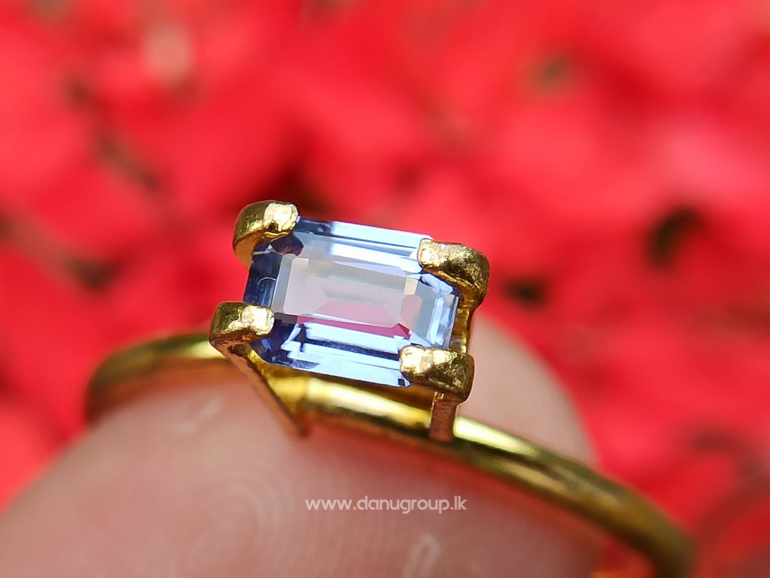 Ceylon Natural Violet Sapphire Loup Clean Octagon shape Stone from Danu Group