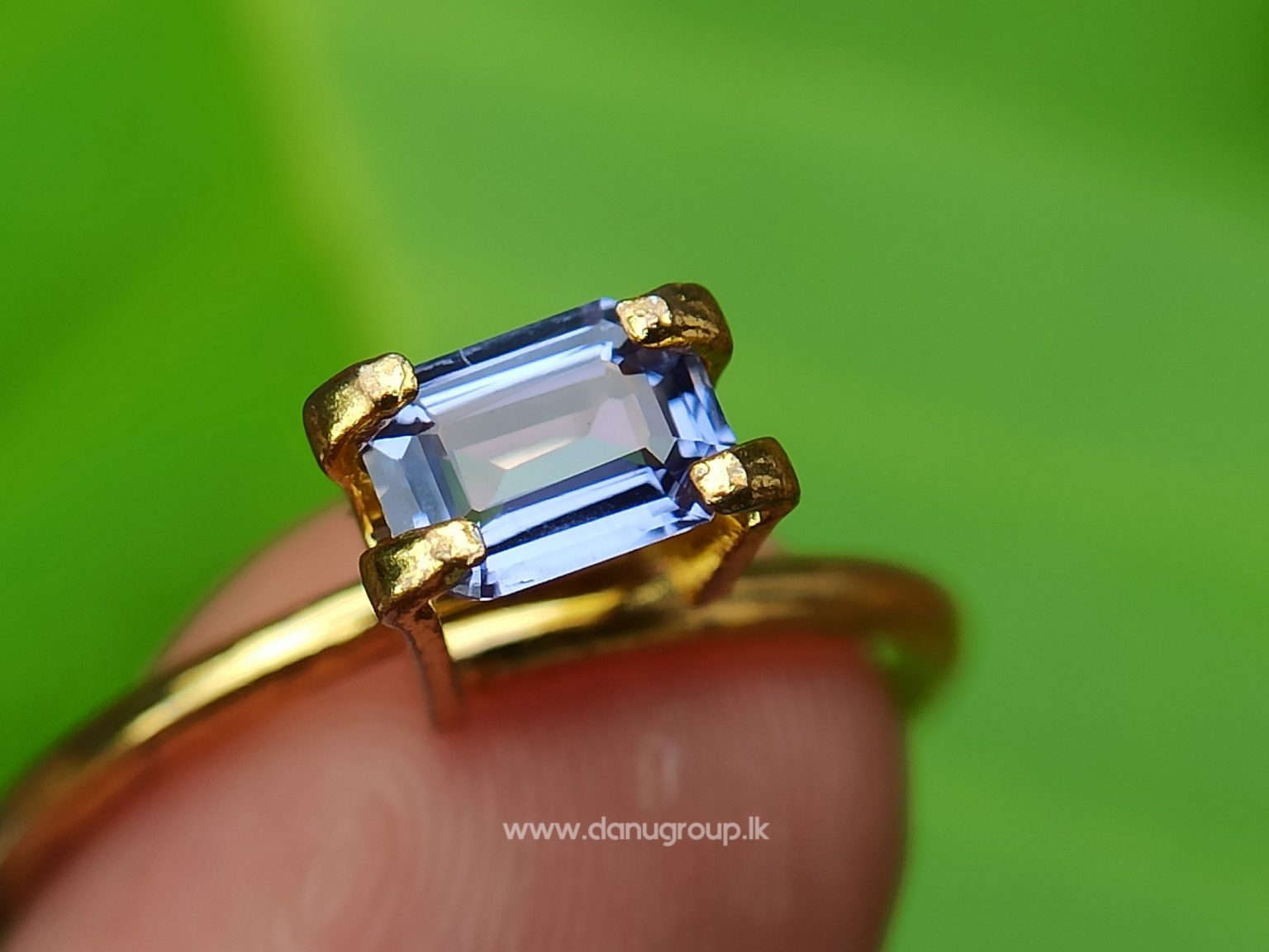 Ceylon Natural Violet Sapphire Loup Clean Octagon shape Stone from Danu Group