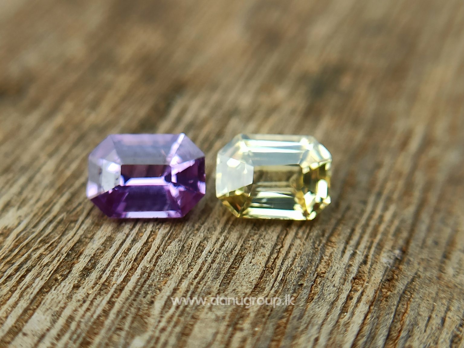 Ceylon Natural Fancy Sapphire couple Pirple and yellow sapphire Danu Group