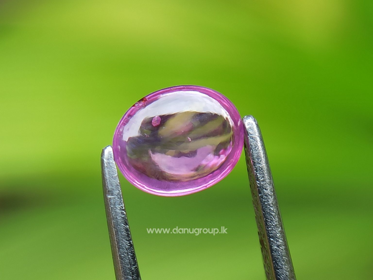 Ceylon Natural Pink Sapphire Oval Cabochon Stone from Danu Group
