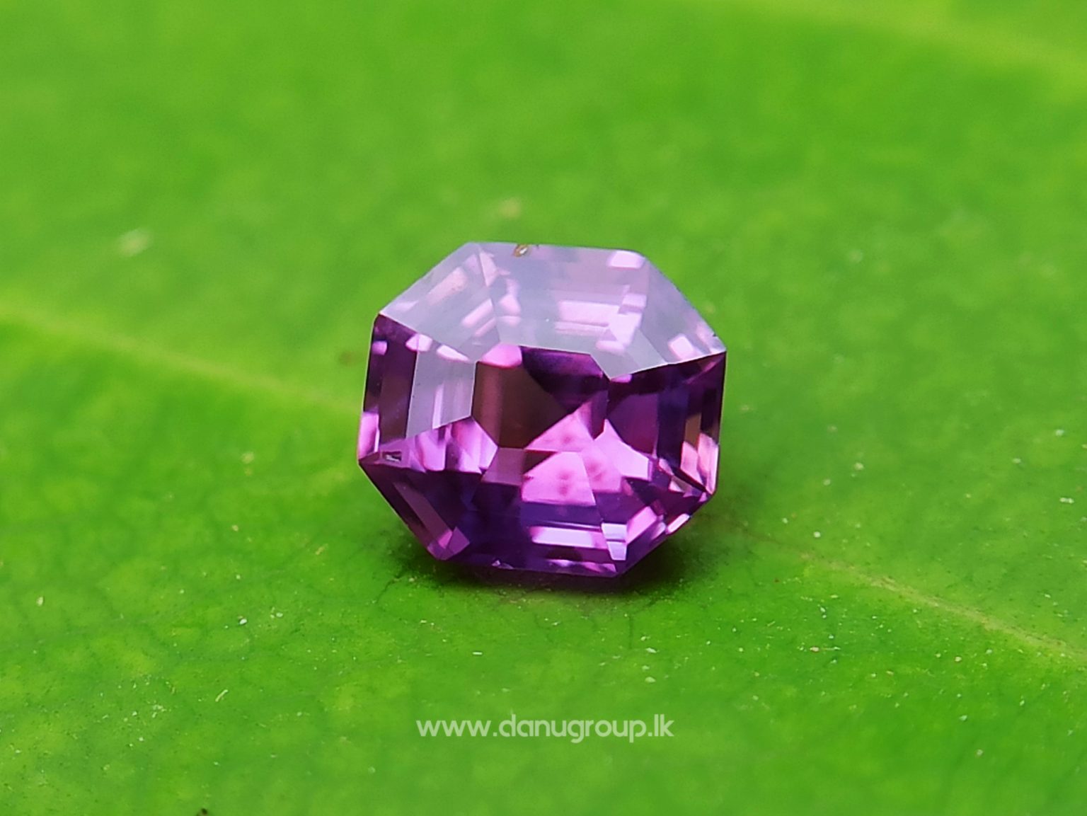 Intense Pink-Fuschia Colored SapphireCeylon Natural Pinkish Purple Sapphire Danu Group fine quality purple sapphire Octagon