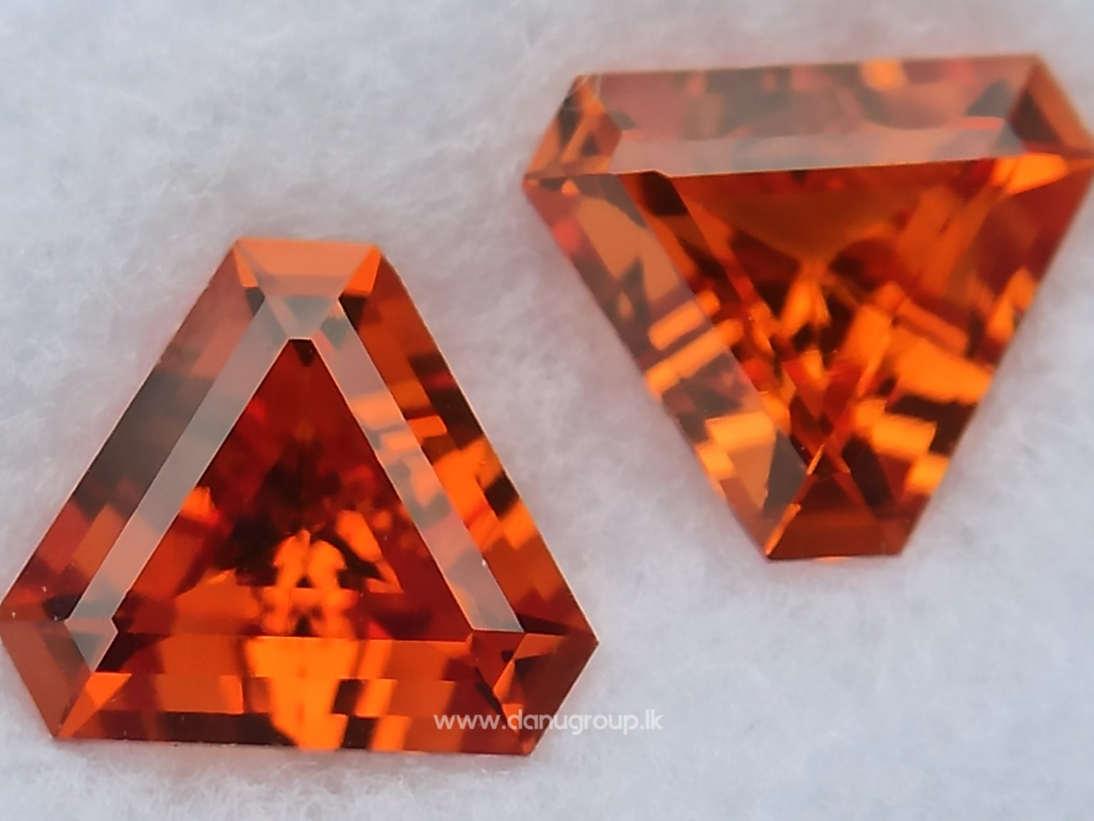 Natural Spessartite Garnet Pair - Fancy shape pair for nice earring design from Danu Group - danugroup.lk