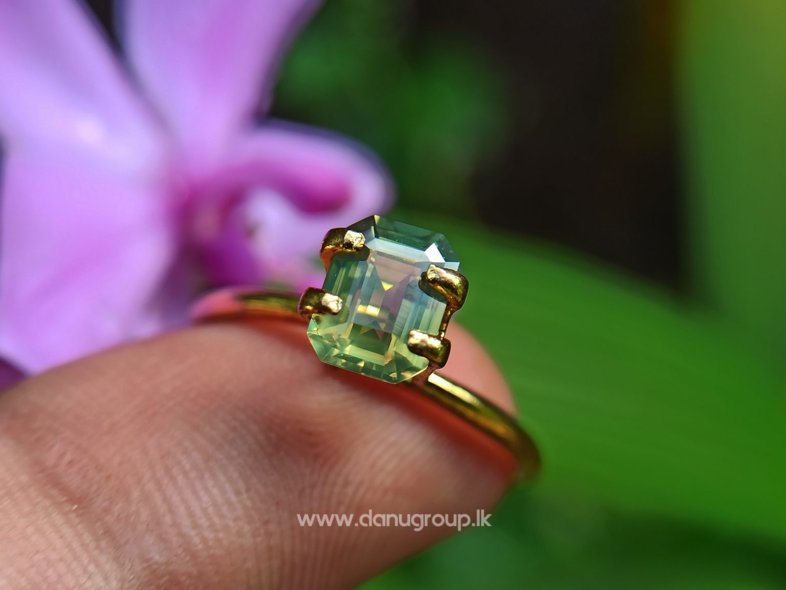 Ceylon Natural Chrysoberyl - Fine Quality Yellowish Green Chrysoberyl Emerald Cut gem from Danu Group