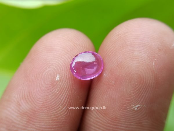 Ceylon Natural Pink Sapphire Oval Cabochon Stone from Danu Group