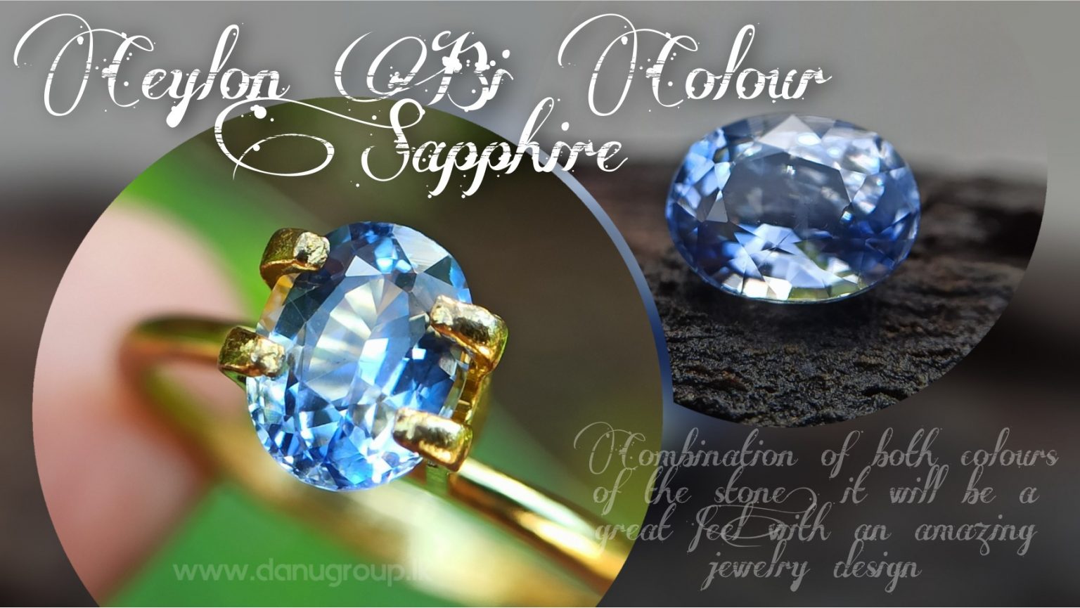 White And Blue - Natural Bi Colour Sapphire from Danu Group Gemstones Collection