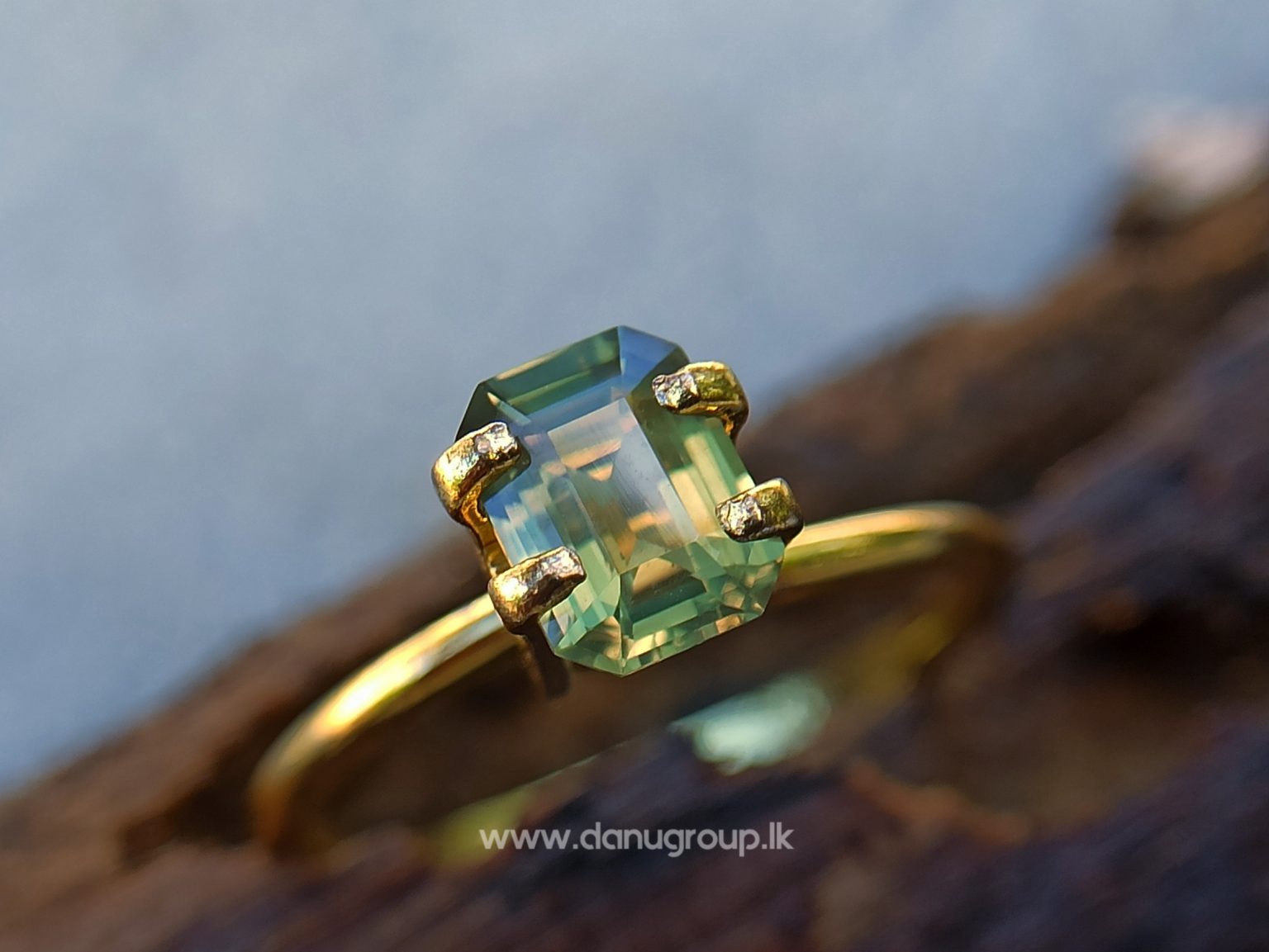Ceylon Natural Chrysoberyl - Fine Quality Yellowish Green Chrysoberyl Emerald Cut gem from Danu Group