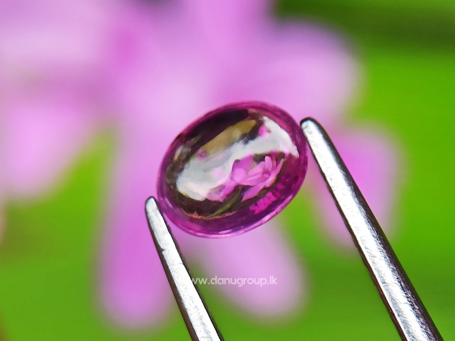Ceylon Natural Pink Sapphire Oval Cabochon Stone from Danu Group
