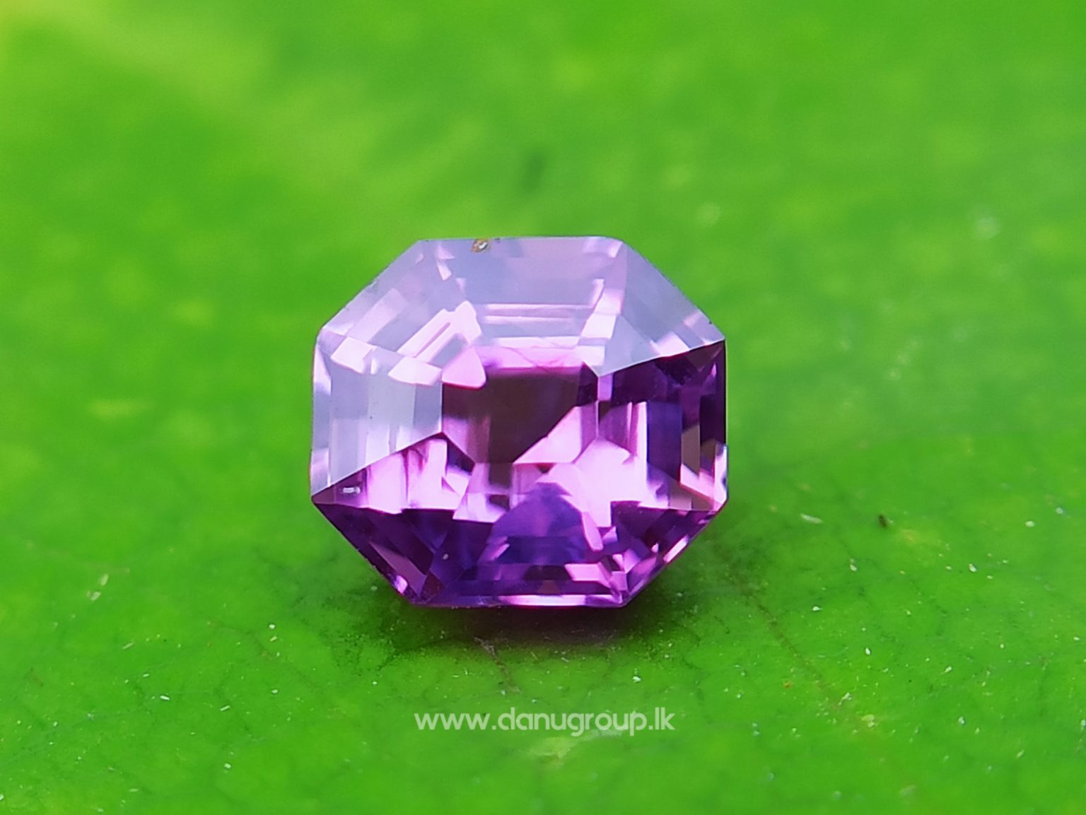 Intense Pink-Fuschia Colored SapphireCeylon Natural Pinkish Purple Sapphire Danu Group fine quality purple sapphire Octagon