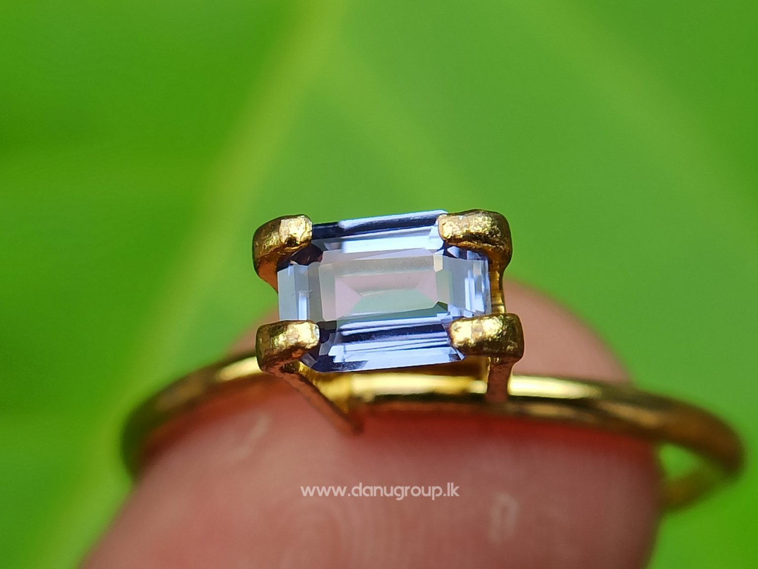 Ceylon Natural Violet Sapphire Loup Clean Octagon shape Stone from Danu Group