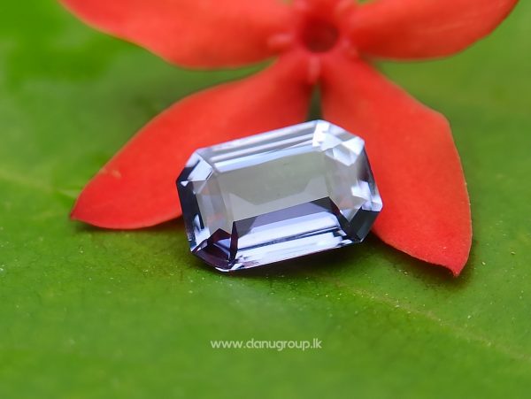 Ceylon Natural Violet Sapphire Loup Clean Octagon shape Stone from Danu Group