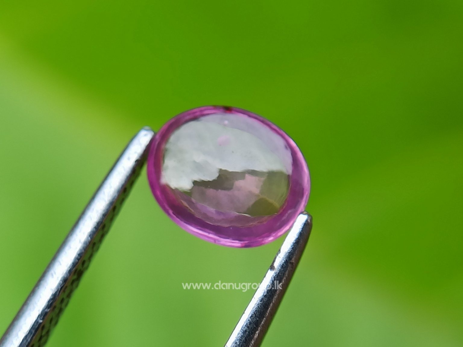 Ceylon Natural Pink Sapphire Oval Cabochon Stone from Danu Group