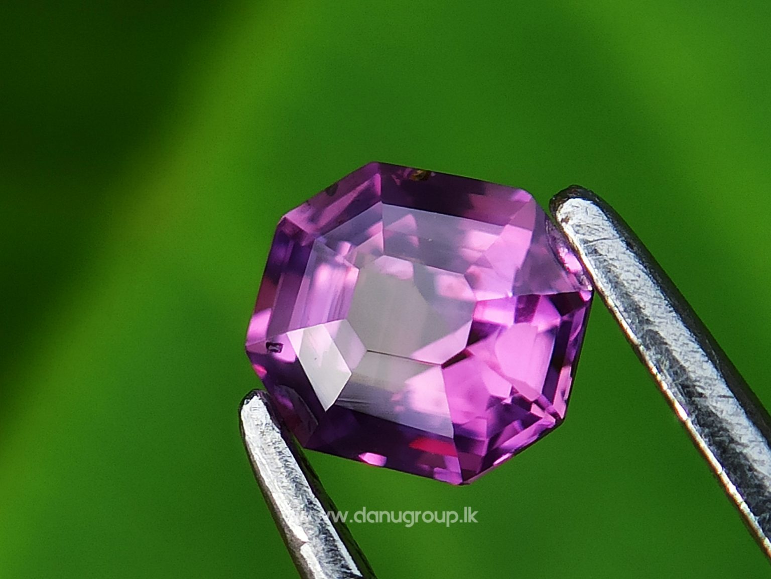 Intense Pink-Fuschia Colored SapphireCeylon Natural Pinkish Purple Sapphire Danu Group fine quality purple sapphire Octagon