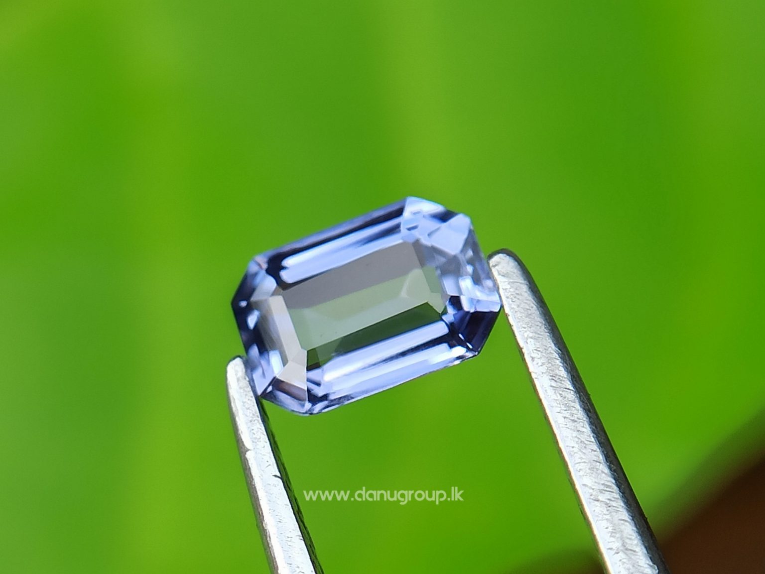 Ceylon Natural Violet Sapphire Loup Clean Octagon shape Stone from Danu Group