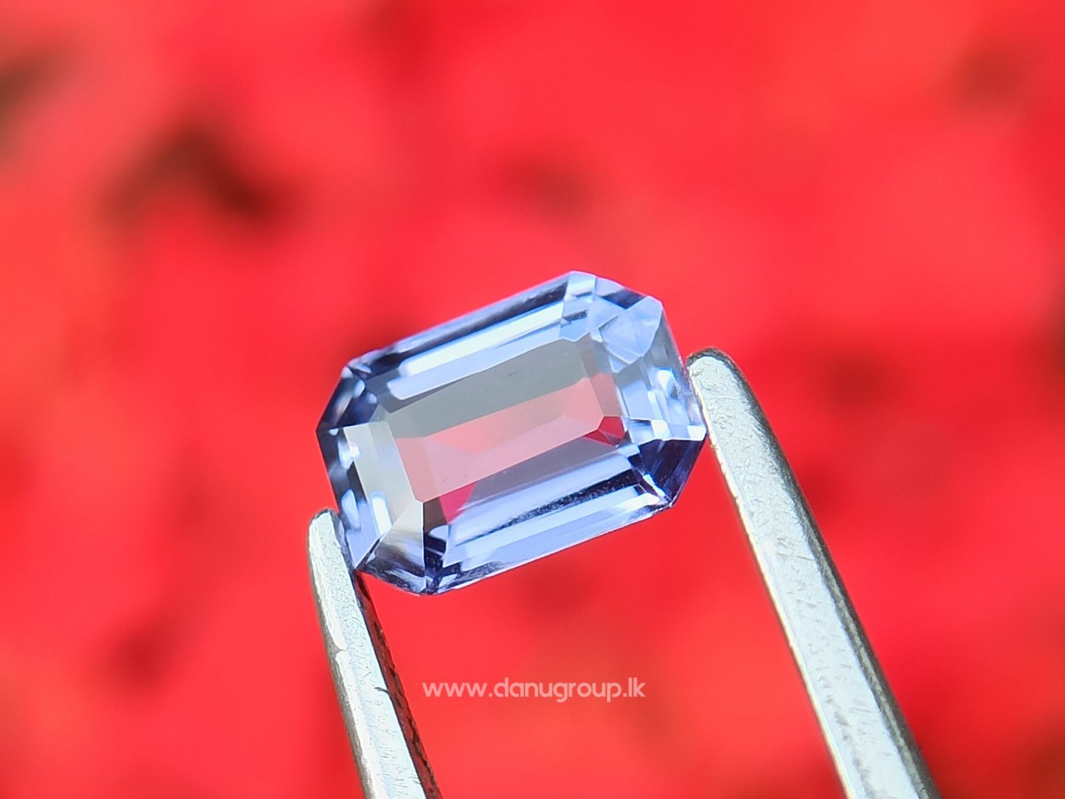 Ceylon Natural Violet Sapphire Loup Clean Octagon shape Stone from Danu Group