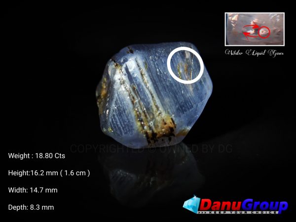 Very rare 3 phase Inclusion in sapphire Crystal Daju Group_compress23